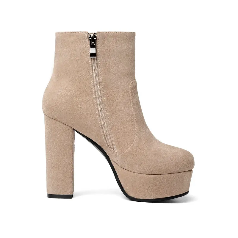 2020 г. новые высококачественные ботинки из флока женские ботильоны для женщин на