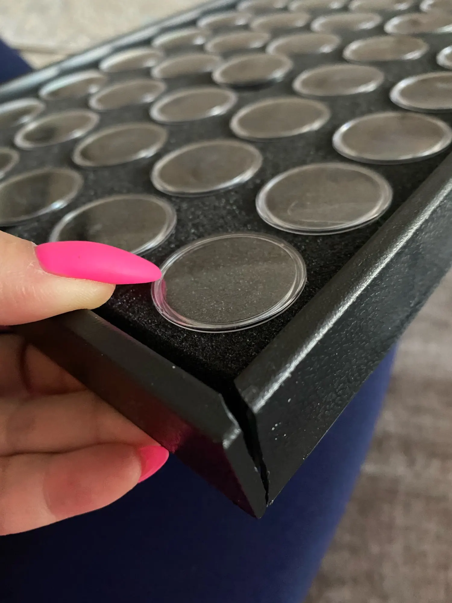 

Professional Nail Art Empty Glitter Dust Moonstone Beads Powder Container Jewelry Display Box Case Holder 50 Pots