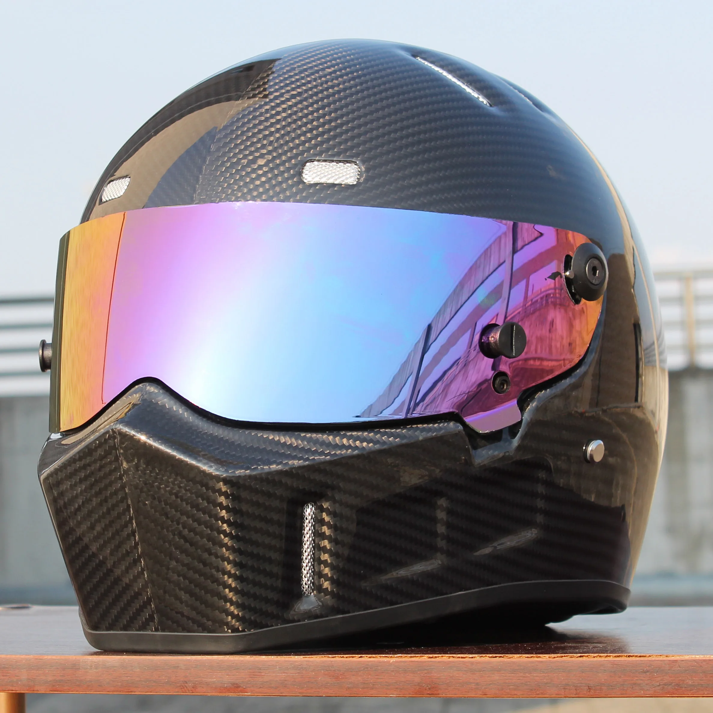 Новый ATV-1 Топ углеродного волокна мотоцикл полный уход за кожей лица шлем картинг