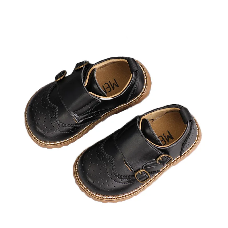 CMSOLO Toddlers Leather Shoes Spring Summer New Fashion Kids Shoes Baby Girls Boys Dance Running Soft Leather Shoes Flat Heels