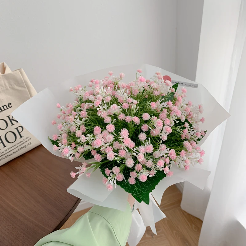 

Gypsophila Simulation Flower Living Room Furnishings Floral Dried Flowers Real Vases Decorative Ornaments Bouquet Pastoral Set