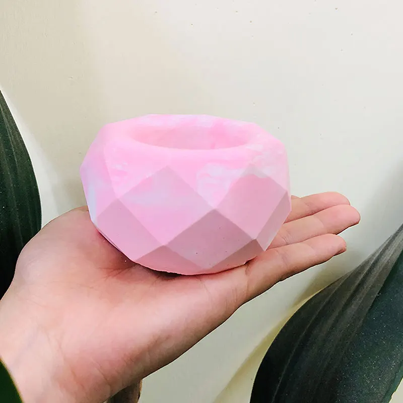 Форма силиконовая для бетона форма алмазного горшка круглая дизайнерские формы