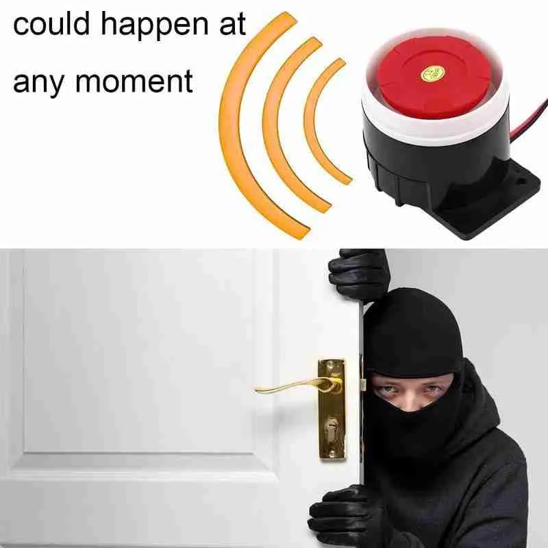 

DC 12V 120dB Mini Loud Wired Horn Siren Sound Home Accessory System Indoor Alarm L8K1