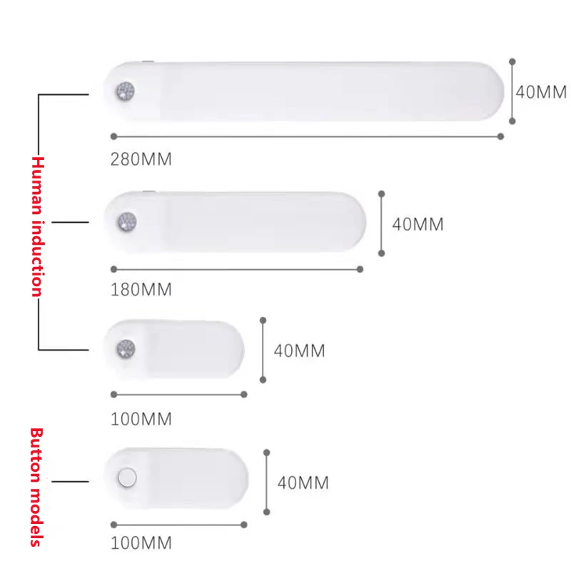 Индукционный ночник для шкафа Беспроводной светодиодный автоматический