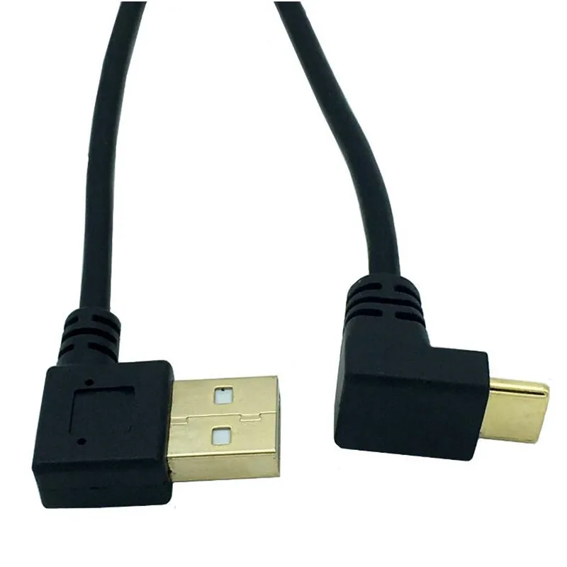 Позолоченный прямоугольный Кабель USB 2 0 Type-A (штекер)/USB 3 1 Type-C (штекер) 25 м