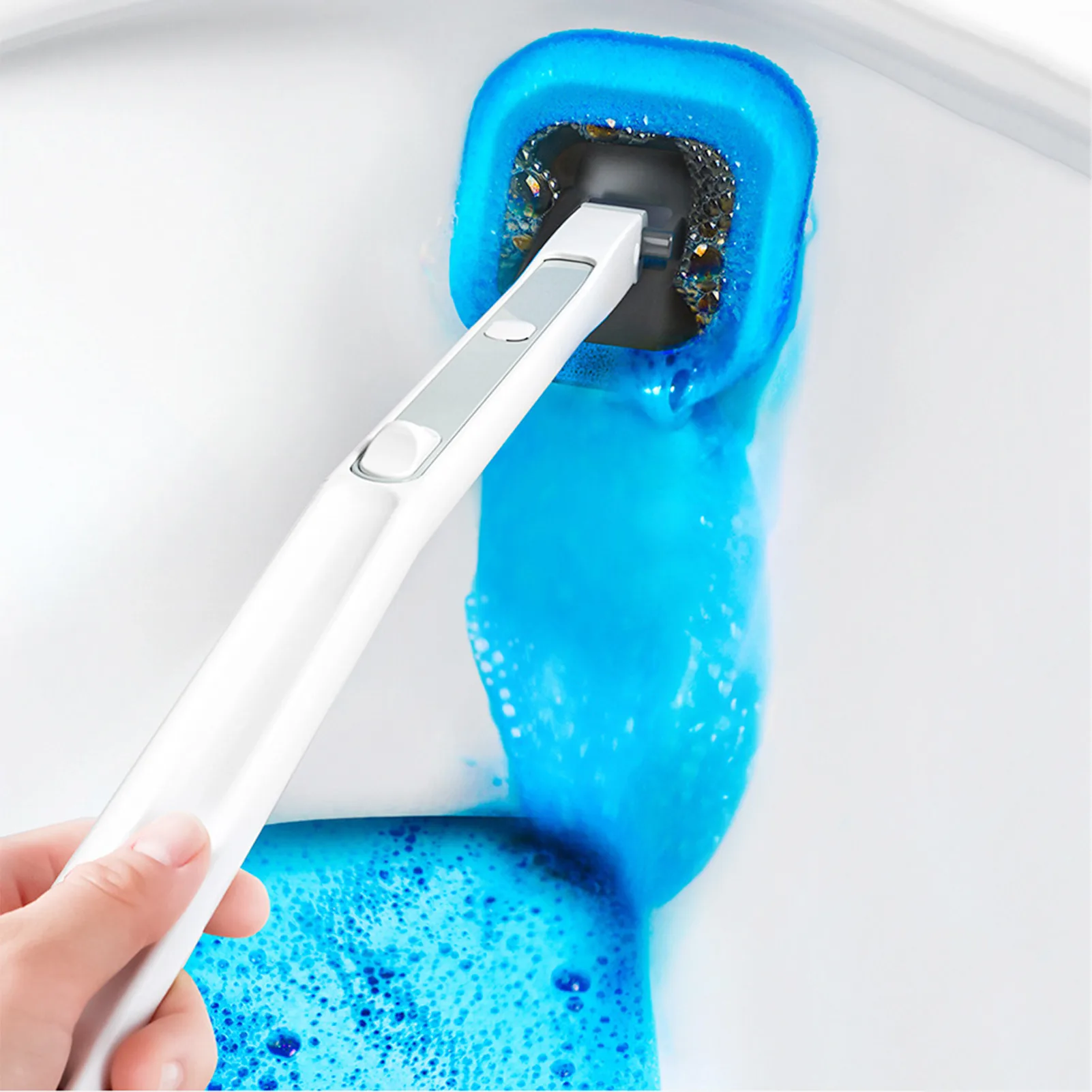 

Bathroom Toilet Brush Cleaner With Long Handle No Dead Corner Cleaning Brush Disposable Replacement Brush Head And Plunger Set