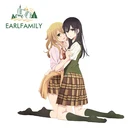 Забавные наклейки EARLFAMILY для цитрусовых, аниме, 13 см х 12,9 см, водостойкие граффити, наклейка для ноутбука, ветрового стекла, устойчивые к царапинам украшения