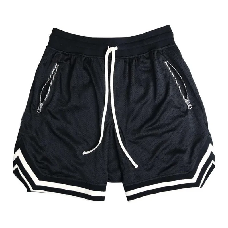 Шорты мужские пляжные до колена Джоггеры для бодибилдинга сетчатые
