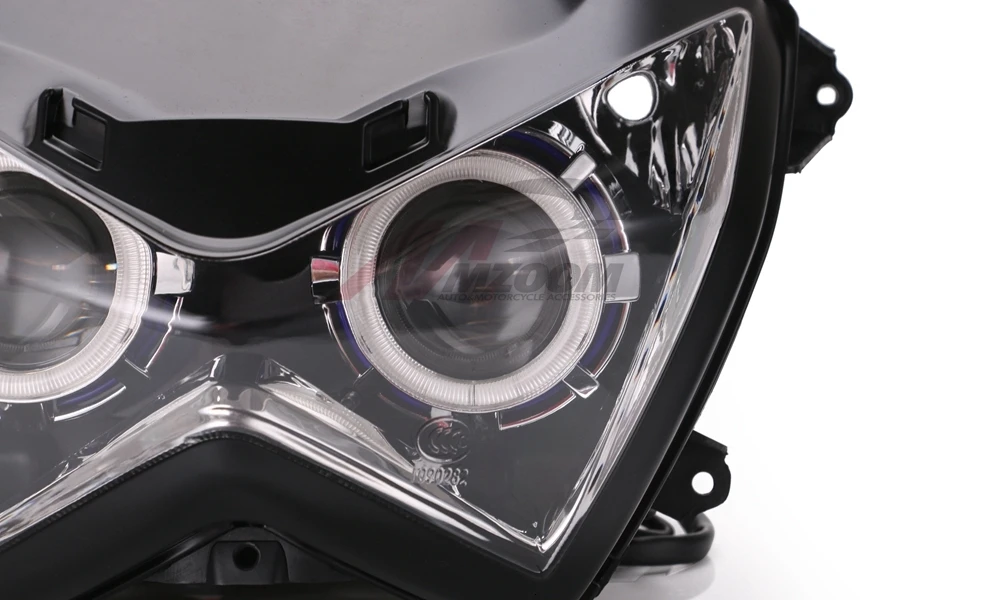 Halo Eye HID проектор на заказ головной светильник в сборе для Kawasaki Z800 z250 2013 синий светильник