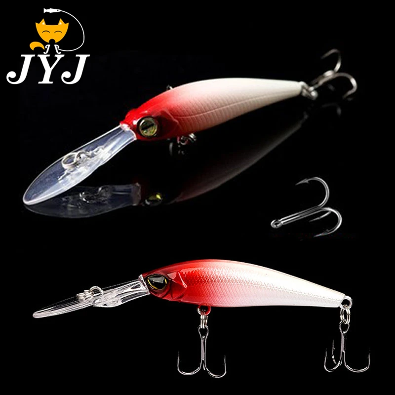 

2021 new 6g Hard plastic minnow crankbait lure with long lips laser wobbler deep diving 0-2.5 meter pesca minnow fishing lure