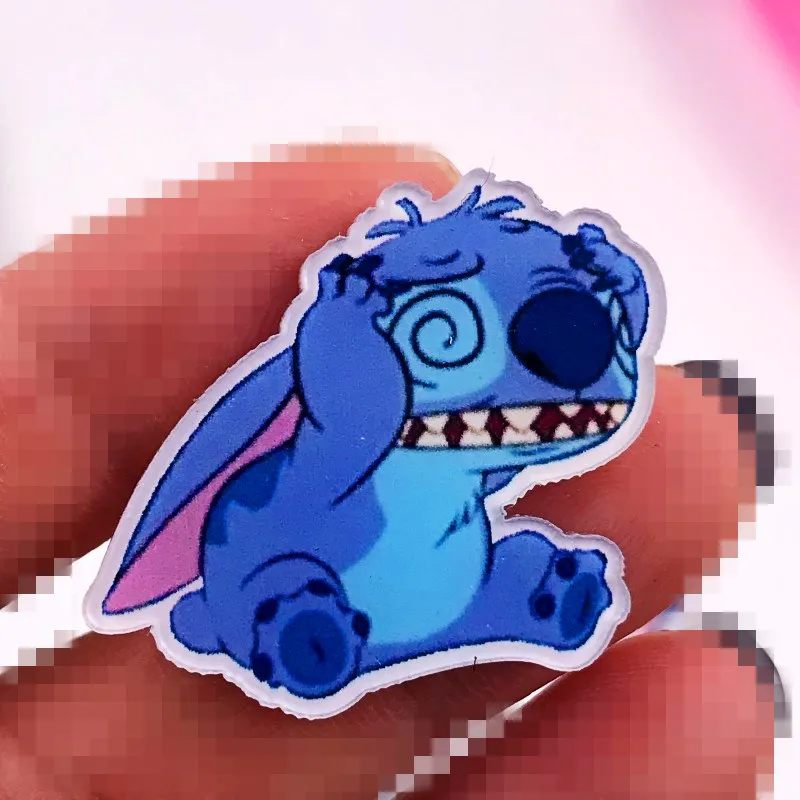 1 шт. аниме Angry Lilo& Stitch Броши для женщин Акриловые нагрудные булавки джинсовые куртки воротник значки рюкзак со значком модный подарок