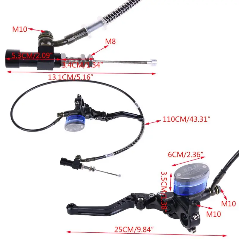 7/8&quot 22mm Motorcycle CNC Hydraulic Clutch Kit Lever Master Cylinder Knitting Oil Hose 125 ~ 250cc | Автомобили и мотоциклы