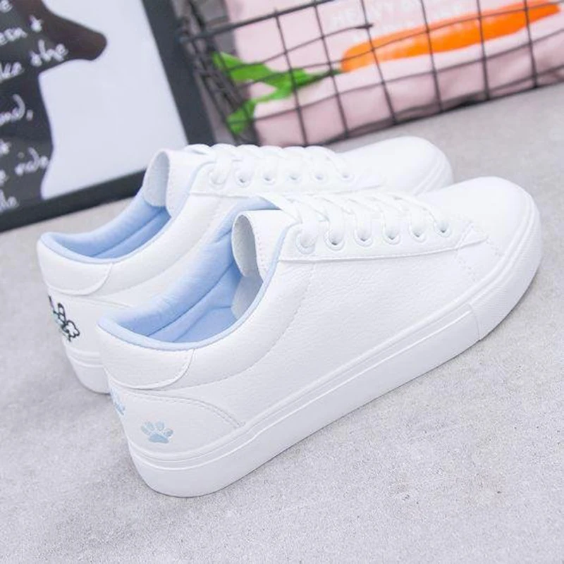 Кроссовки женские на плоской подошве Вулканизированная подошва дышащие