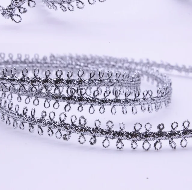 1 м последняя аппликация высокое качество кружевная ткань 0 8 см серебряная лента