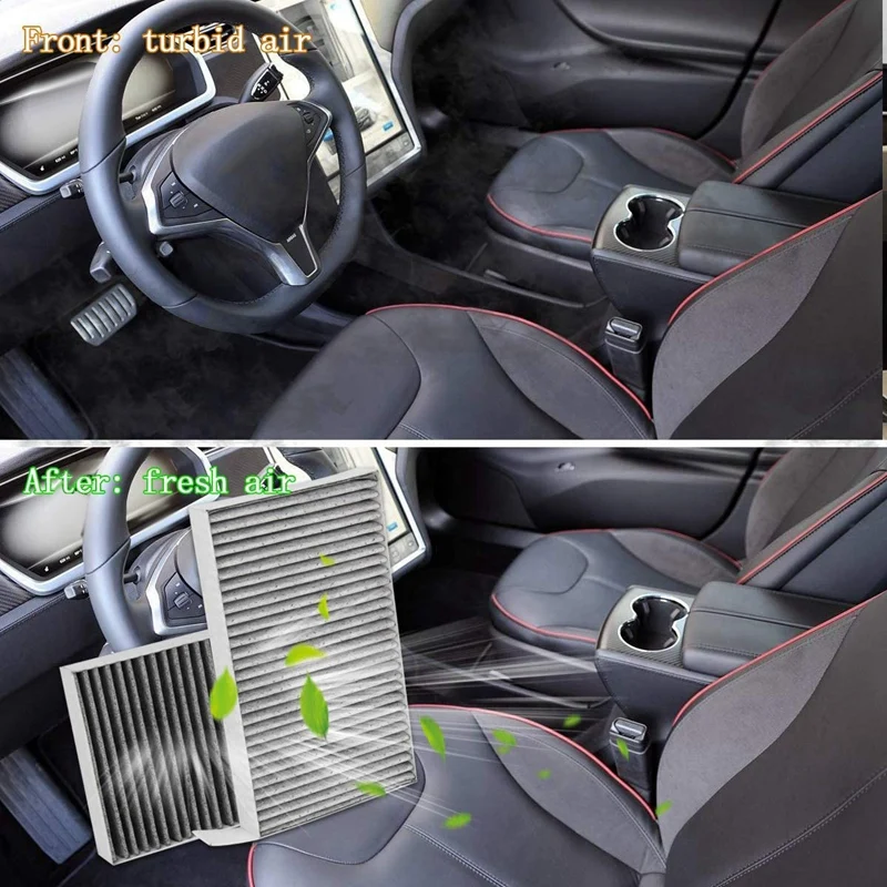 2 шт. сменный автомобильный фильтр с активированным углем для Tesla Model 3 2017 2018 2019 2020 |