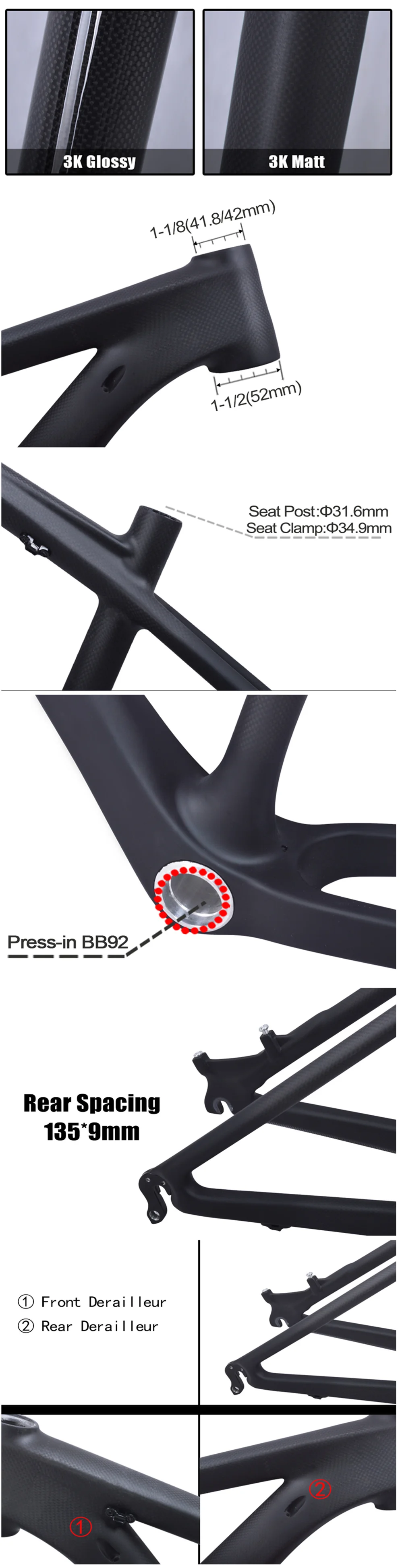 Winowsports карбоновая рама горный велосипед 26er 14 дюймов mtb hardtail для XC детский велосипед 3k переплетение BB92 высокое качество bxt рамка