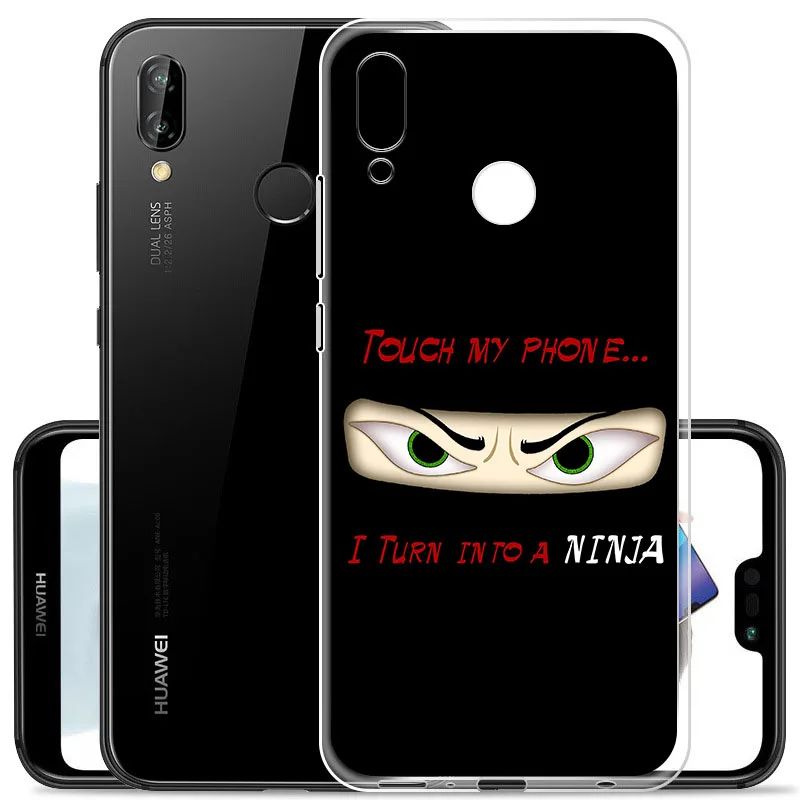Мягкий силиконовый чехол из ТПУ для телефона Huawei Nova5T Y5 Dont touch my phone for honor 20 9X 10 8S 8a 20i