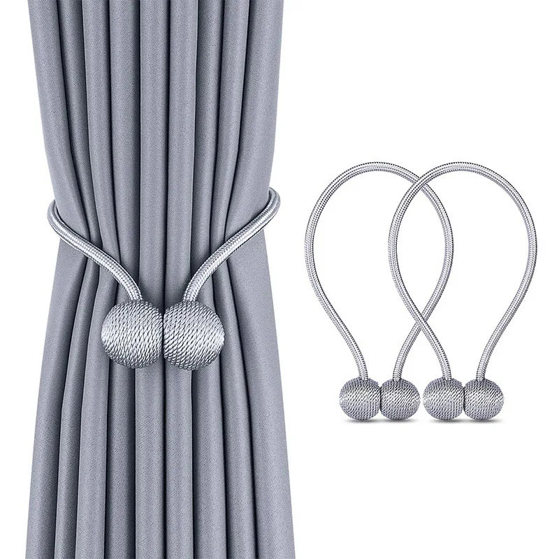 

1Pc Pearl Magnetic Ball Curtain Tie Rope Backs Holdbacks Buckle Clips Accessory Rods Accessoires Hook Holder Home Decorations