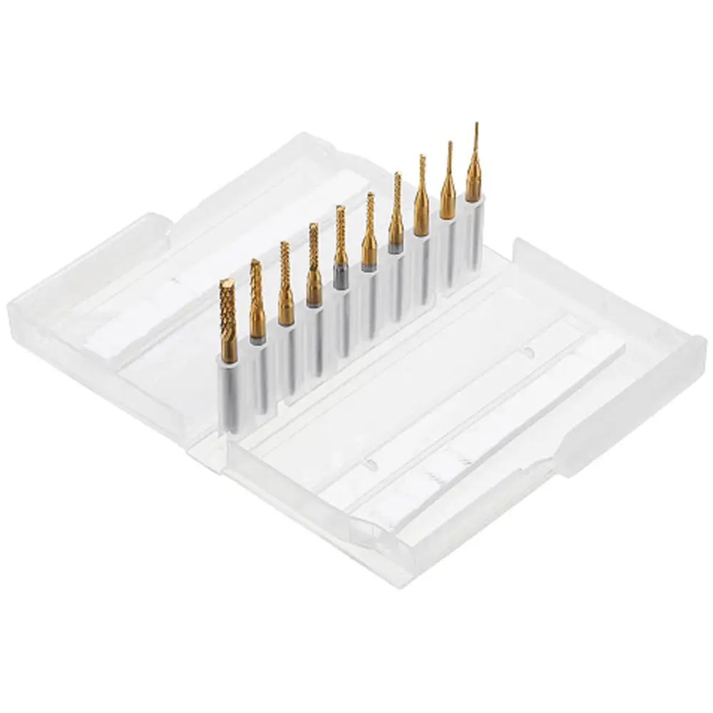 Новинка прочная Концевая фреза 10 шт. 1/8 дюйма хвостовик титановое покрытие карбид