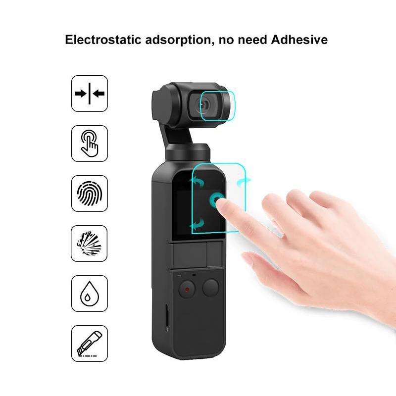 PULUZ пленка для экрана DJI OSMO Pocket объектив камеры защитная аксессуар POCKET Gimbal