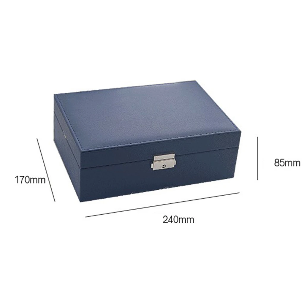 

Colorful PU Leather Jewelry Box Watch Display Holder Bracelet Earring Case