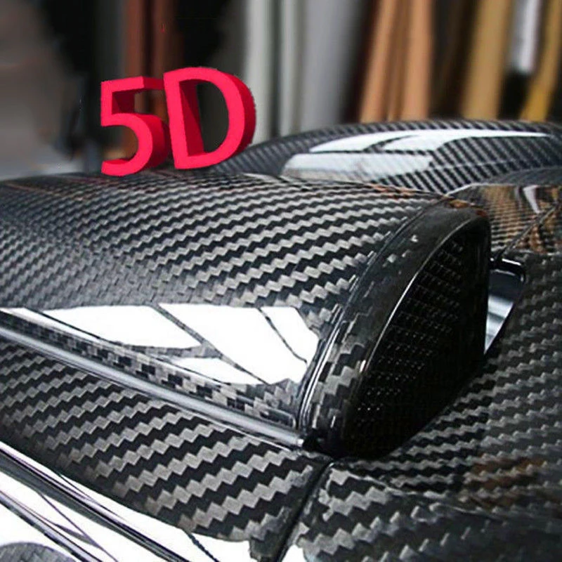 Film Car Sticker Decal Desks 5D Carbon Fiber Wrap With Scraper 30*152cm | Автомобили и мотоциклы