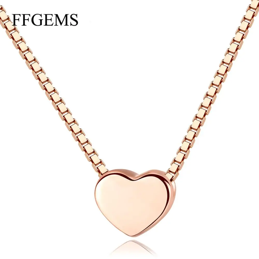 Женское ожерелье из серебра 925 пробы в форме сердца|Ожерелья| |