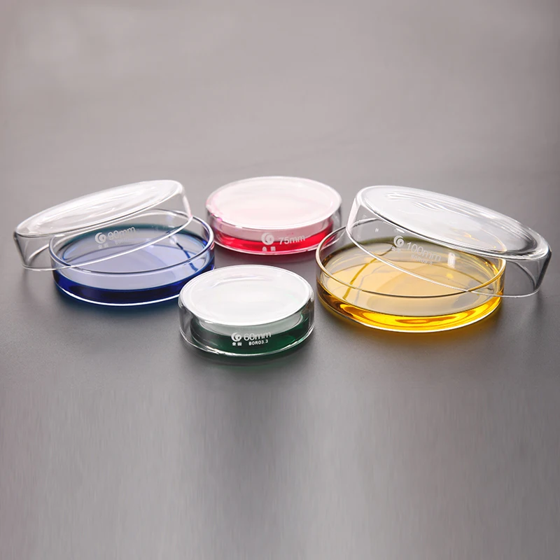 LINYEYUE 10pcs/pack Glass Petri Dish Bacterial Culture Dish Borosilicate Glass Chemistry Laboratory Equipment 28oz lemon dish deterg 148975 pack of 12