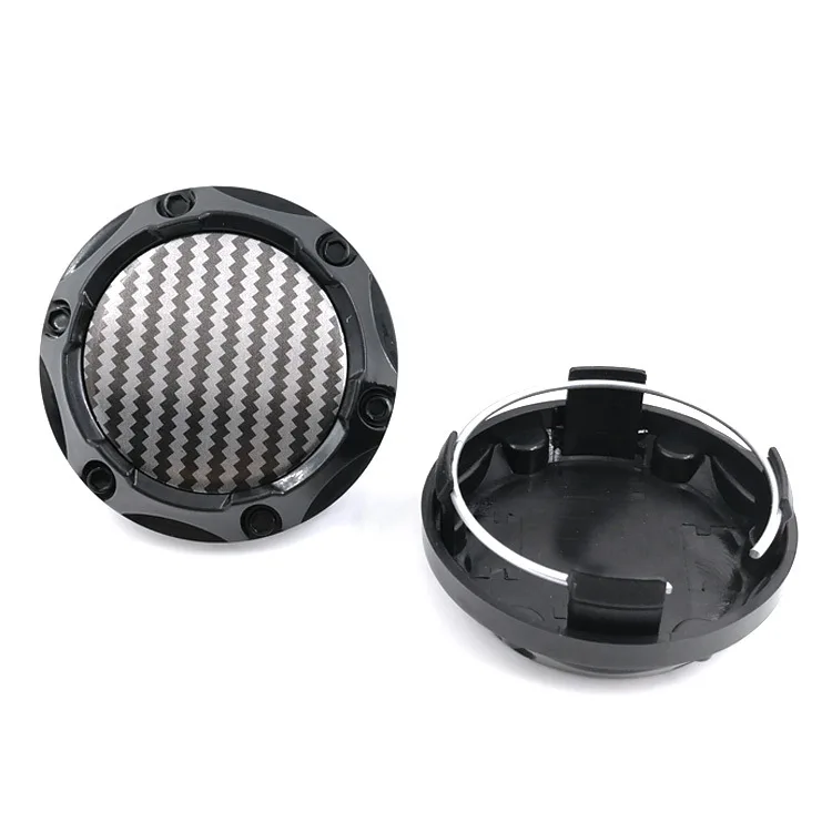 Черный Модифицированное углеродное волокно решетчатое Колесо Крышка Ступицы 64 размер колпачок ступицы 58 мм ловит высокий знак 45 мм - Цвет: Черный