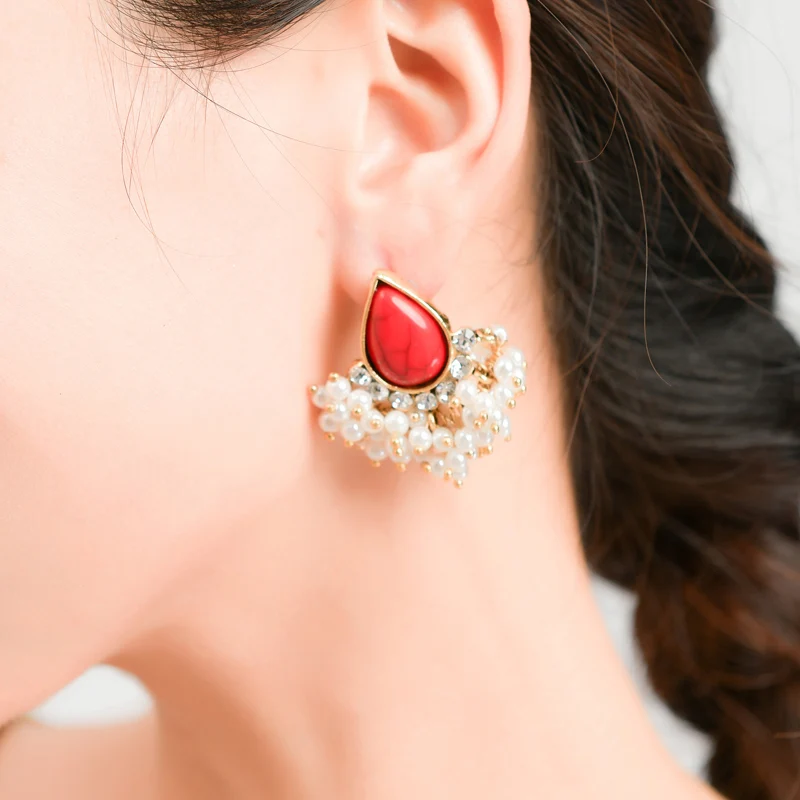 Оптовая продажа индийские Женские аксессуары для танцев плетеные бусы серьги |