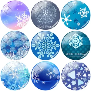 JWEIJIAO зима снежинка Рождество 121516182025 мм 2019 новый стеклянный кабошон купол с плоским основанием Сделай Сам Изготовление ювелирных изделий XM215