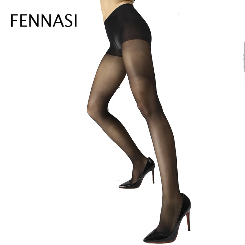 FENNASI Сексуальные Женские однотонные колготки с высокой талией тонкие