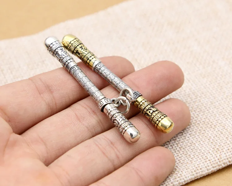 EDC 925 серебро с латунными бусинами нож кулон уличный Паракорд DIY украшения 925 серебро с латунным снаряжение для кемпинга EDC инструменты