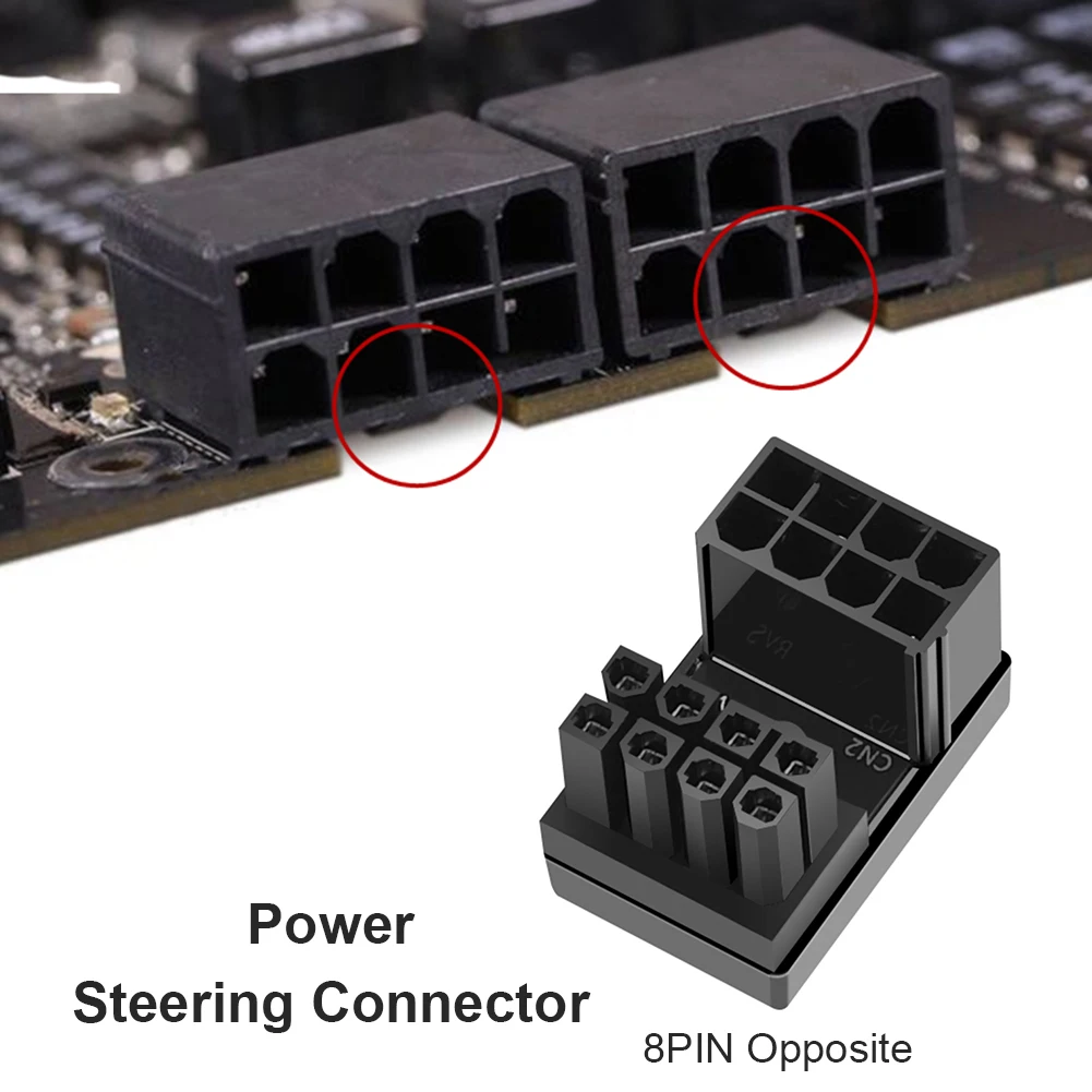 ATX 8Pin 6Pin Женский до Мужской Угловой адаптер 180 градусов для настольных