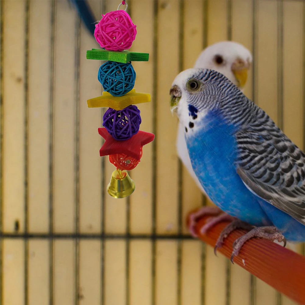 7 шт. попугай звонкое подвесные игрушечный гамак комплект забавная домашняя