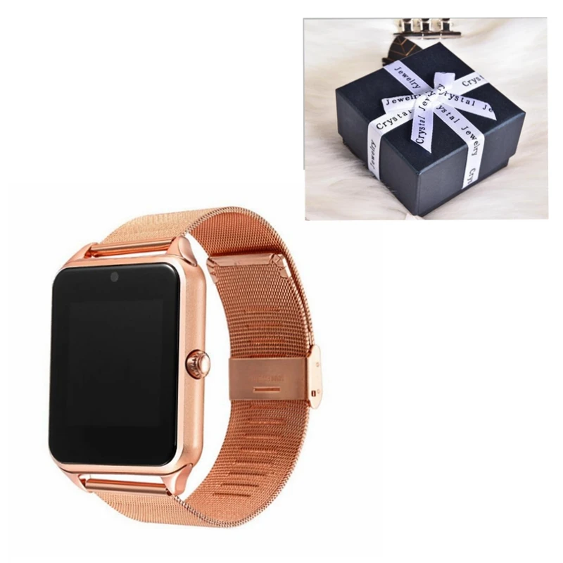 GD add BK gift box Z60 Смарт-часы GT08 плюс металлический ремешок Поддержка камеры SIM TF карта Bluetooth Совместимость Android PK Y1 S8 X7D DZ09 V8 Часы 1yw - Цвет: GD add BK gift box