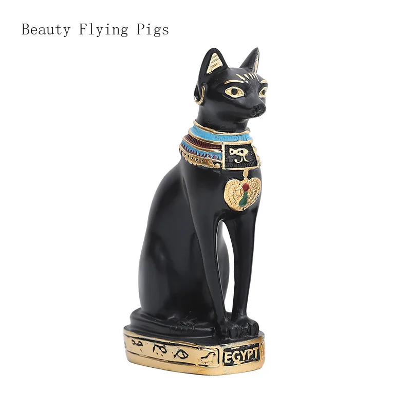 

Egyptian Cat Statue Ornaments European Style Resin Living Room Study Desktop Crafts Decorations Home Living Room Decoration