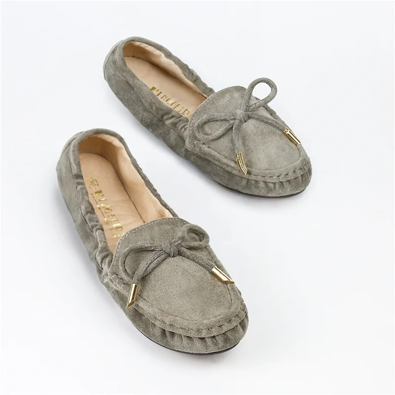 

Peas Shoes Women's 2020 Autumn New Flat-Bottomed Lazy Soft-Soled Pregnant Women Plus Size Wild Korean Work Shoes