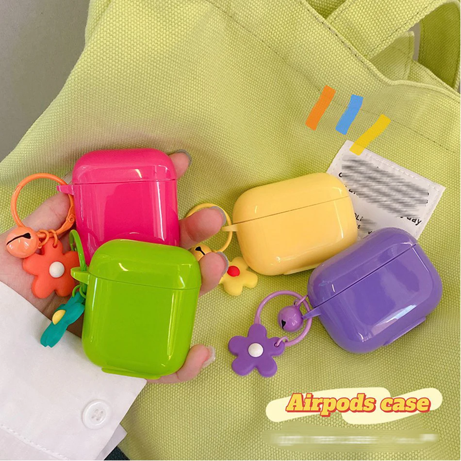 

Для Airpods чехол Красивая корейская обувь с цветочным узором в виде наушников чехол Airpods Pro крышка конфеты, колокольчики для Air Pods 1/2 защитный че...