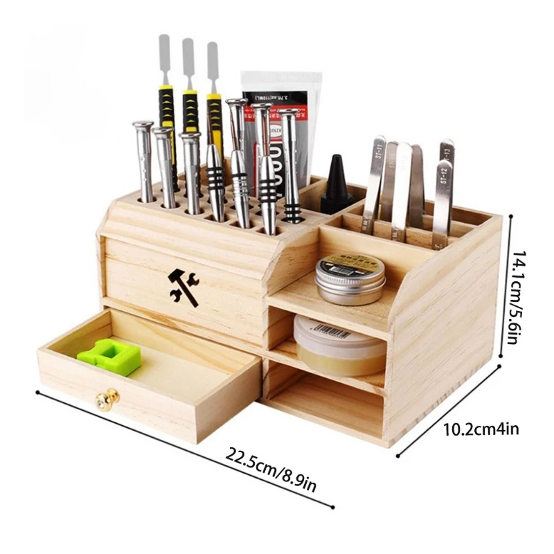 

2021 New Storage Box Wood Art Box with Foam Lining Sturdy and Multi-functional Storage