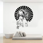 Японская японская виниловая наклейка на стену в стиле аниме гейши, японская манга, домашний декор, комната, спальня, съемная роспись LL2080