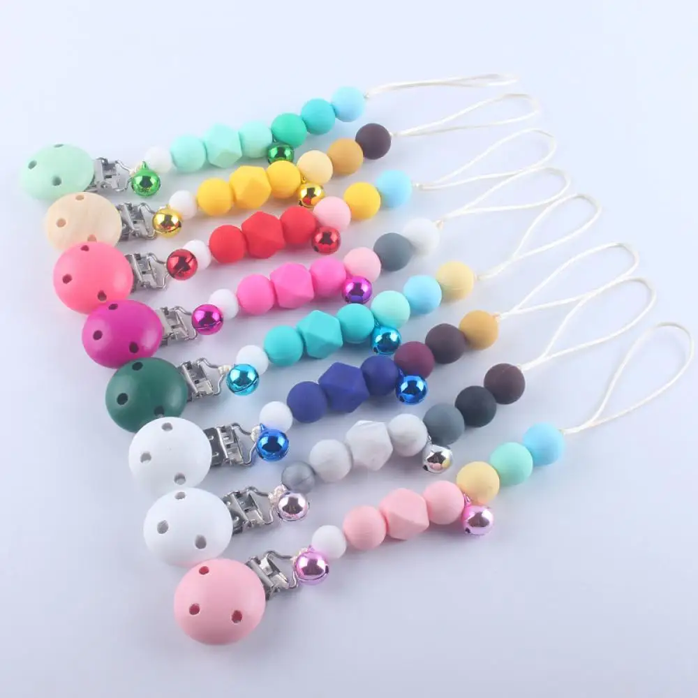 

Baby Nipple Drop-Preventing Chain Pacifier Infant Silicone Beads Pacifier Clip Baby Food Grade Teeth Molar Pacifier Chain