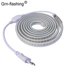 Гибкая СВЕТОДИОДНАЯ лента SMD 5630, 220 В переменного тока, 120 светодиодовм, IP67, водонепроницаемая светодиодная лента с разъемом питания, 1 м2 м3 м5 м6 м8 м9 м10 м15 м