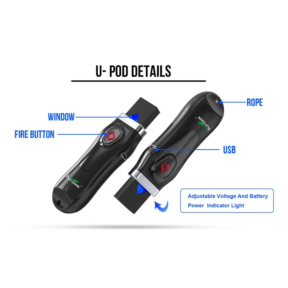 Volcanee U Pod Starter Kit 650 мАч встроенный аккумулятор 0 7 МЛ Основные характеристики