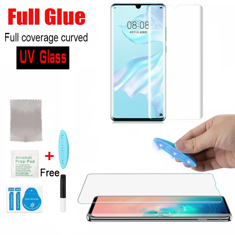 Новинка 20D прозрачное изогнутое УФ жидкое полное покрытие клеем закаленное