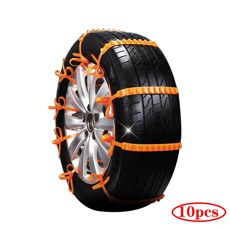 

Universal 10Pcs Winter Tire Wheels Snow Chains Snow Tire Anti-skid Chains Wheel Tyre Cable Belt Winter Outdoor Emergency Chain