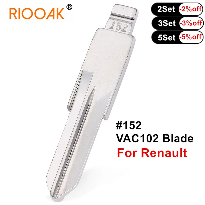 

5pcs Remote Key Blade KD VVDI Uncut Flip Blank VAC102 #152 For Renault Megan Dacia Clio Duster Replacement part
