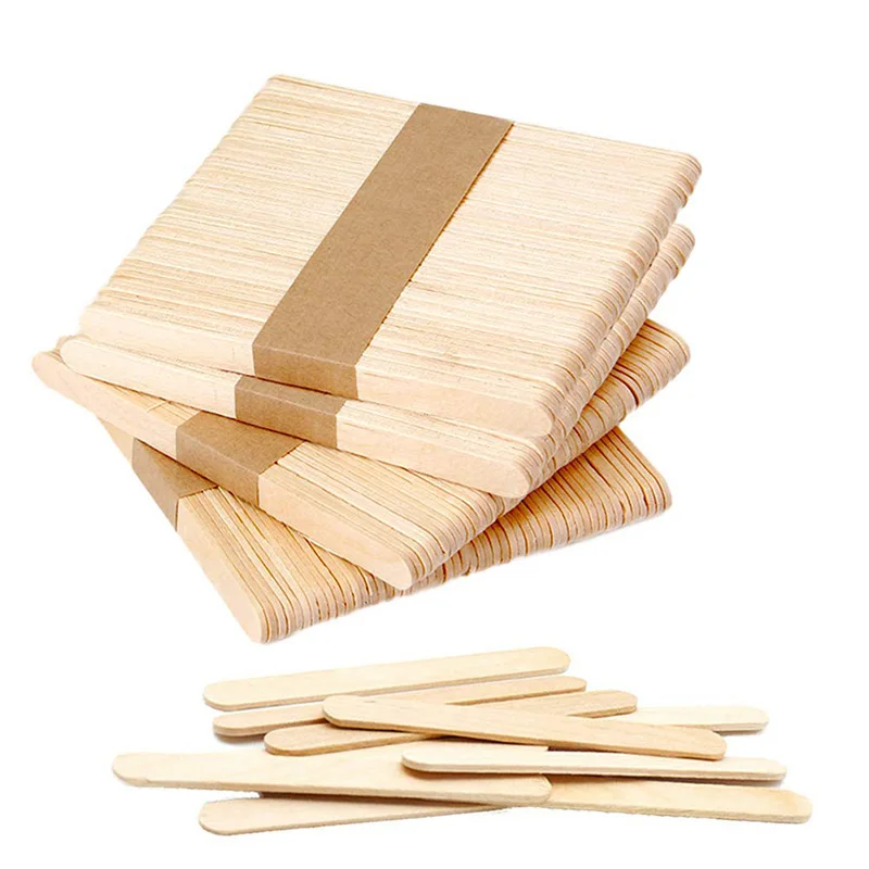 25/50 шт Woodiness палочек для фруктового мороженного из натурального дерева, Pop под дерево DIY замороженная палочка Упаковка мороженного палочки для фруктового мороженного аксессуары - изображение