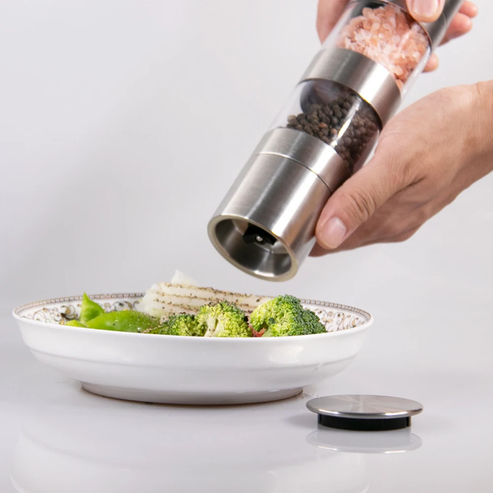 Мельница для перца 2 в 1 ручная мельница из нержавеющей стали соли и кухонные
