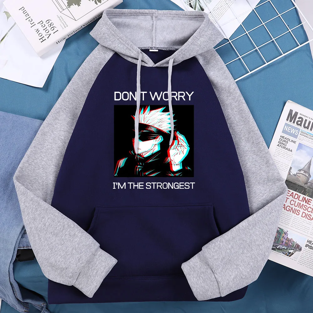 

Don't Worry Gojo Sensei Lovely Printed Female Streetwear Harajuku Fashion Hoodies Autumn 2020 Raglan Hip Hop Loose Woman Hooded